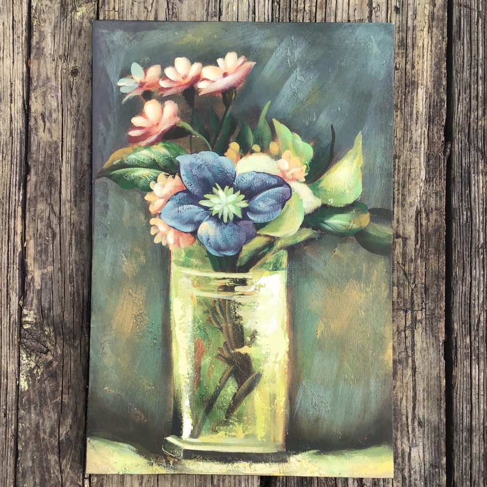 Flowers In Jar Canvas